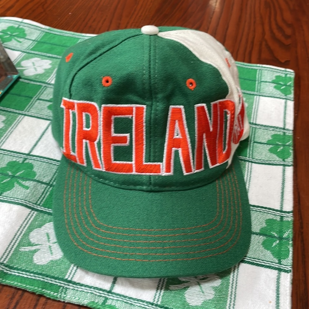 Vintage Adidas Ireland Soccer FAI Embroidered Snapback Cap Hat